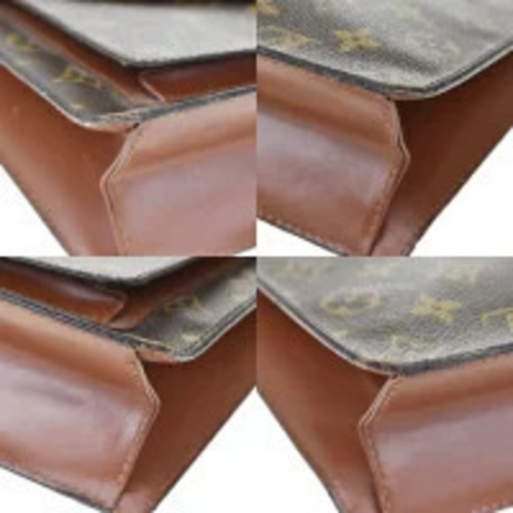 Louis Vuitton Monceau Top Handle Bag Monogram Leather Brown - Picture 6 of 9